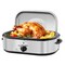 Silver Stainless Steel 14QT Electric Roaster Oven with Temp Control